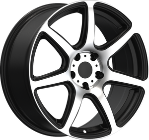 YKW Replica JA2 Gloss Black Machined 18x8 +35 5x114.3mm 72.6mm - Wheelwiz