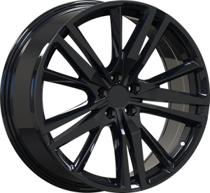 YKW Replica MF11 Gloss Black 20x8.5 +38 5x108mm 63.4mm - Wheelwiz