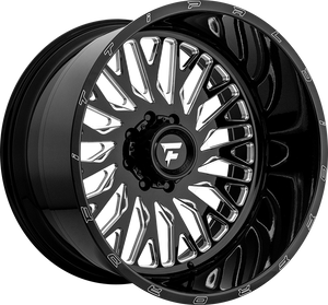 Fittipaldi FA07BM Gloss Black Milled 22x12 -44 5x127|5x139.7mm 78.1mm