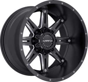 Krank Shaft Gloss Black Milled 20x9 -12 6x135|6x139.7mm 108mm - Wheelwiz