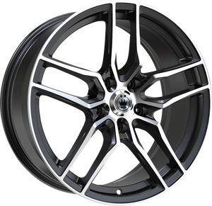 Konig Intention Gloss Black W/ Machined Face 18x8 +45 5x112mm 66.6mm - Wheelwiz