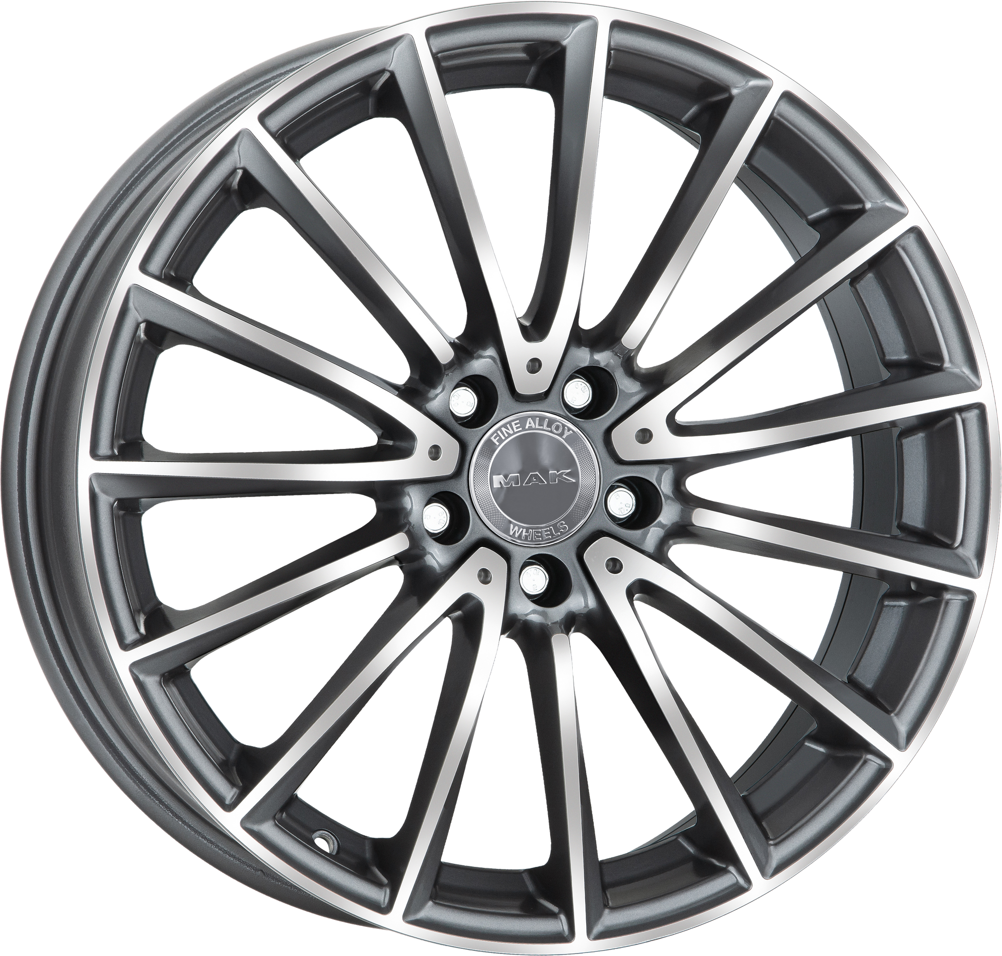 MAK Komet Gunmetal w/ Mirror Face 18x9 +33 5x112mm 66.6mm