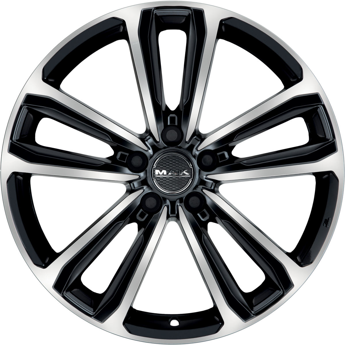 MAK Magma Black Mirror 17x7 +46 5x100mm 57.1mm - Wheelwiz