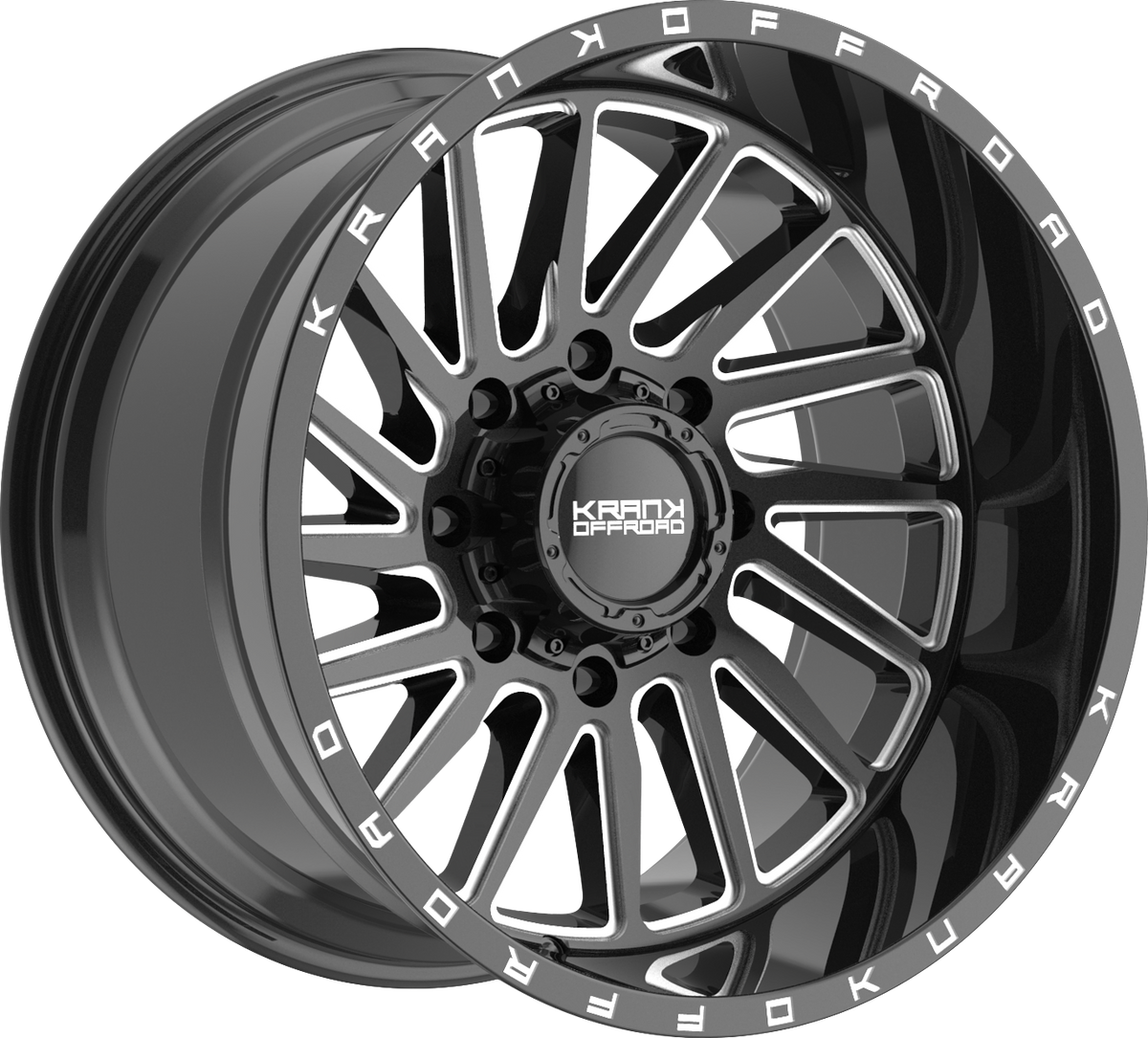 Krank Coil Gloss Black Milled 20x12 -44 8x165.1mm 125.1mm - Wheelwiz