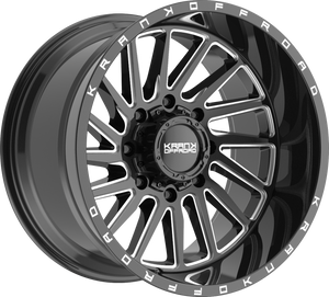 Krank Coil Gloss Black Milled 20x12 -44 8x165.1mm 125.1mm - Wheelwiz