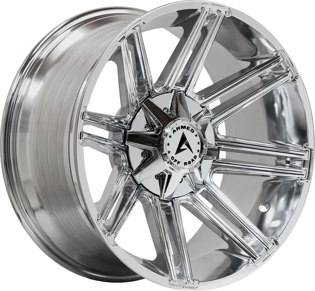 Armed Wheels Chopper Full Polished 22x10 -18 5x127mm 78.1mm - Wheelwiz