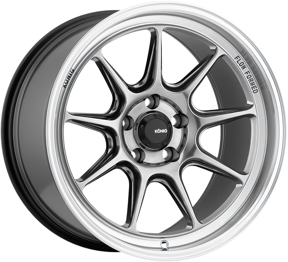 Konig Countergram Hyper Chrome w/ Machined Lip 17x9 +43 5x114.3mm 73.1mm - WheelWiz