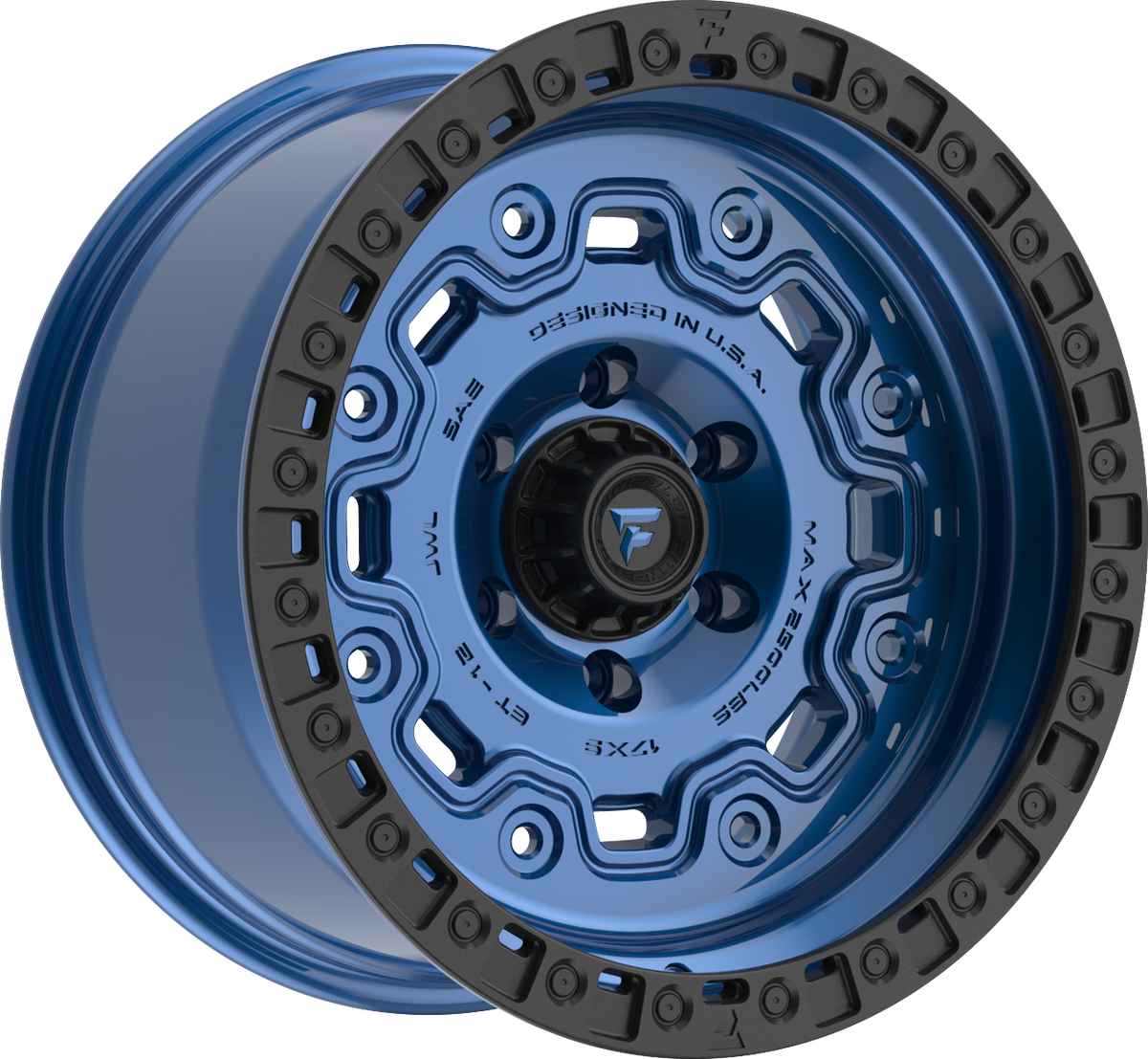 Fittipaldi FT100BLB Blue Black 17x9 -12 6x139.7mm 106.2mm - Wheelwiz