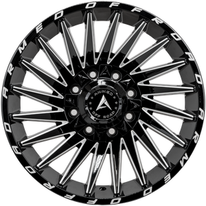 Armed Wheels Militia Gloss Black Milled 20x10 -18 8x165.1mm 125.1mm - Wheelwiz