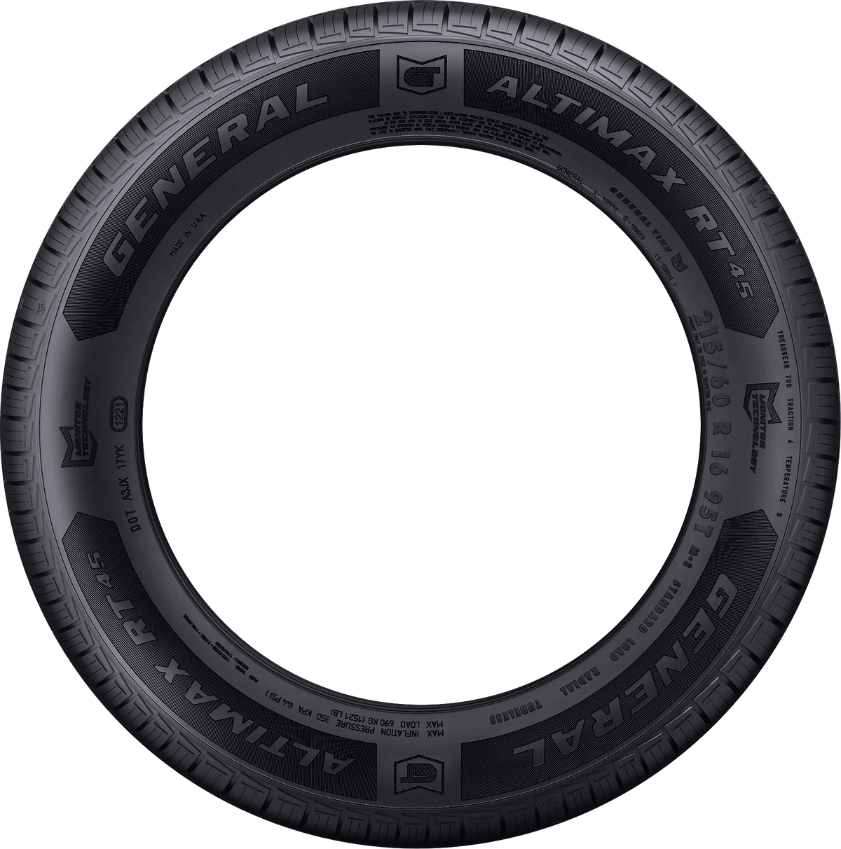 General Tire AltiMAX RT45 245/45R19 102V XL - Wheelwiz