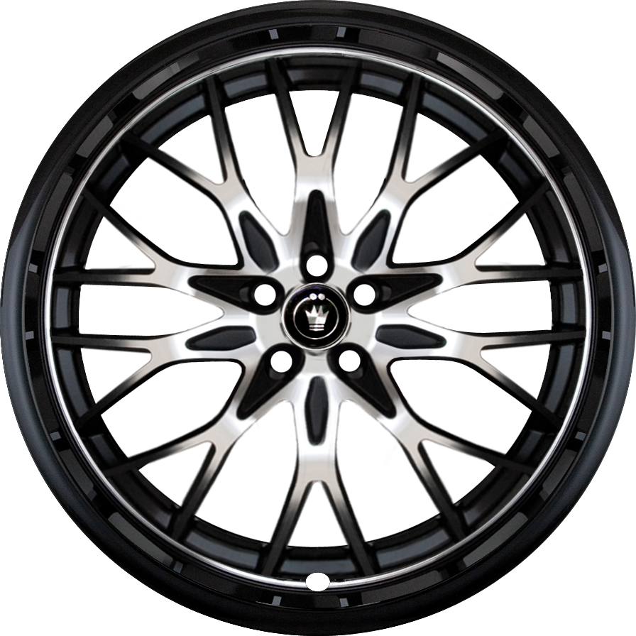 Konig Lace Gloss Black W/ Machined Face 15x6.5 +40 5x100|5x114.3mm 73.1mm - Wheelwiz