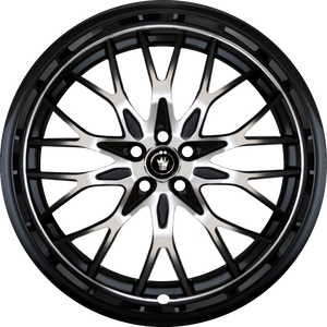 Konig Lace Gloss Black W/ Machined Face 17x8 +45 5x112mm 73.1mm - Wheelwiz