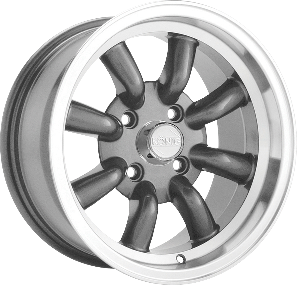 Konig Rewind Graphite W/ Machined Lip 15x7 +20 4x110mm 73.1mm - Wheelwiz