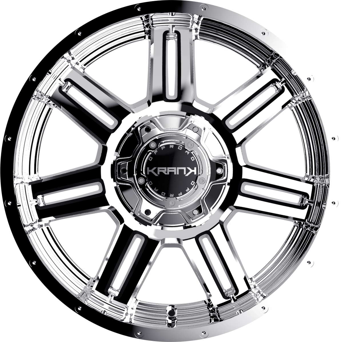 Krank Force Chrome 20x10 -24 5x127|5x139.7mm 77.8mm - Wheelwiz