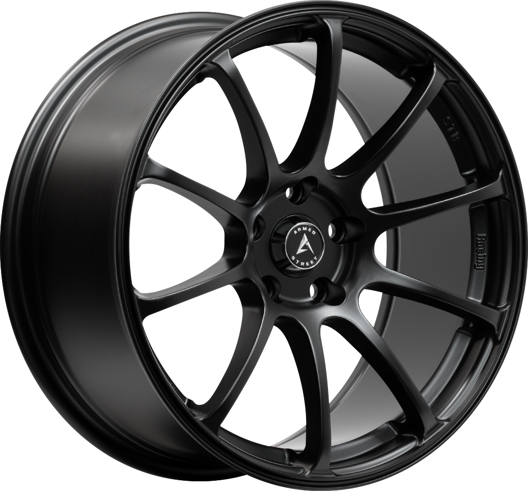 Armed Wheels Switchblade Matte Black 18x8.5 +30 Custom 74.1mm - Wheelwiz