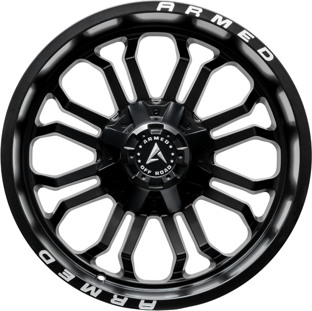 Armed Wheels Cannon Matte Black + Armed 20x9 +18 5x139.7mm 110.1mm - Wheelwiz