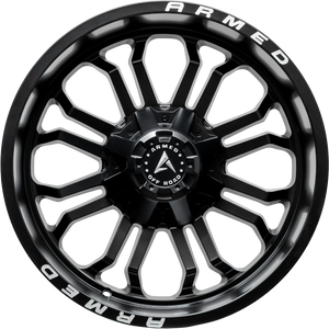 Armed Wheels Cannon Matte Black + Armed 20x9 +18 Custom 87.1mm - Wheelwiz