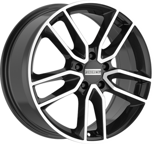 Fondmetal Koros Gloss Black Machined 18x8 +48 5x112mm 66.5mm - Wheelwiz