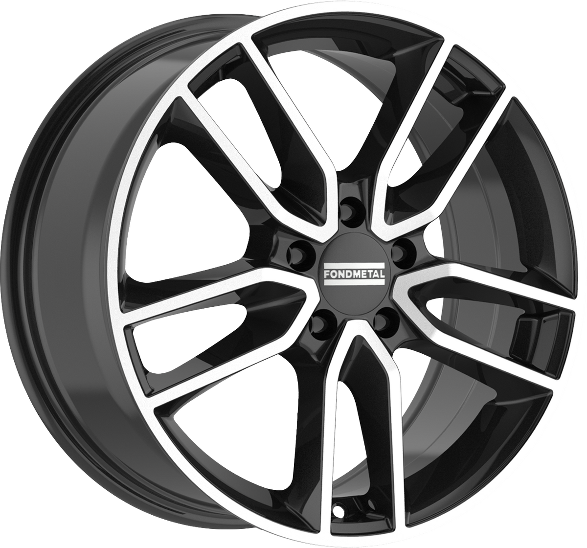 Fondmetal Koros Gloss Black Machined 18x8 +38 5x112mm 66.5mm - Wheelwiz
