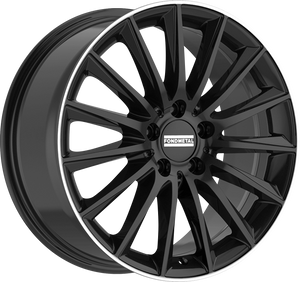 Fondmetal Aidon Gloss Black Machined Lip 19x9 +44 5x112mm 66.5mm - Wheelwiz