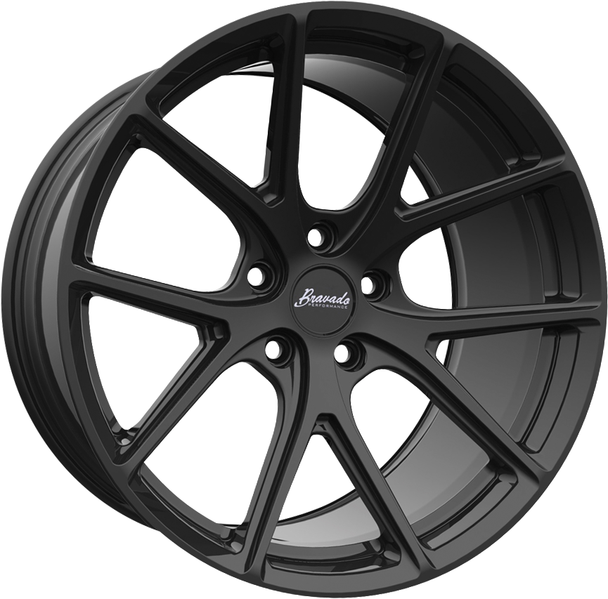 Bravado Tribute Matte Black 20x9.5 +35 5x114.3mm 73.1mm - Wheelwiz