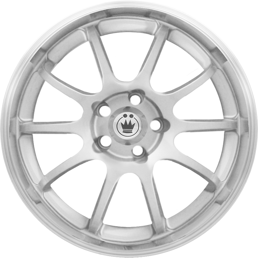 Konig Lightning White W/ Machined Lip 16x7 +40 5x100|5x114.3mm 73.1mm - Wheelwiz