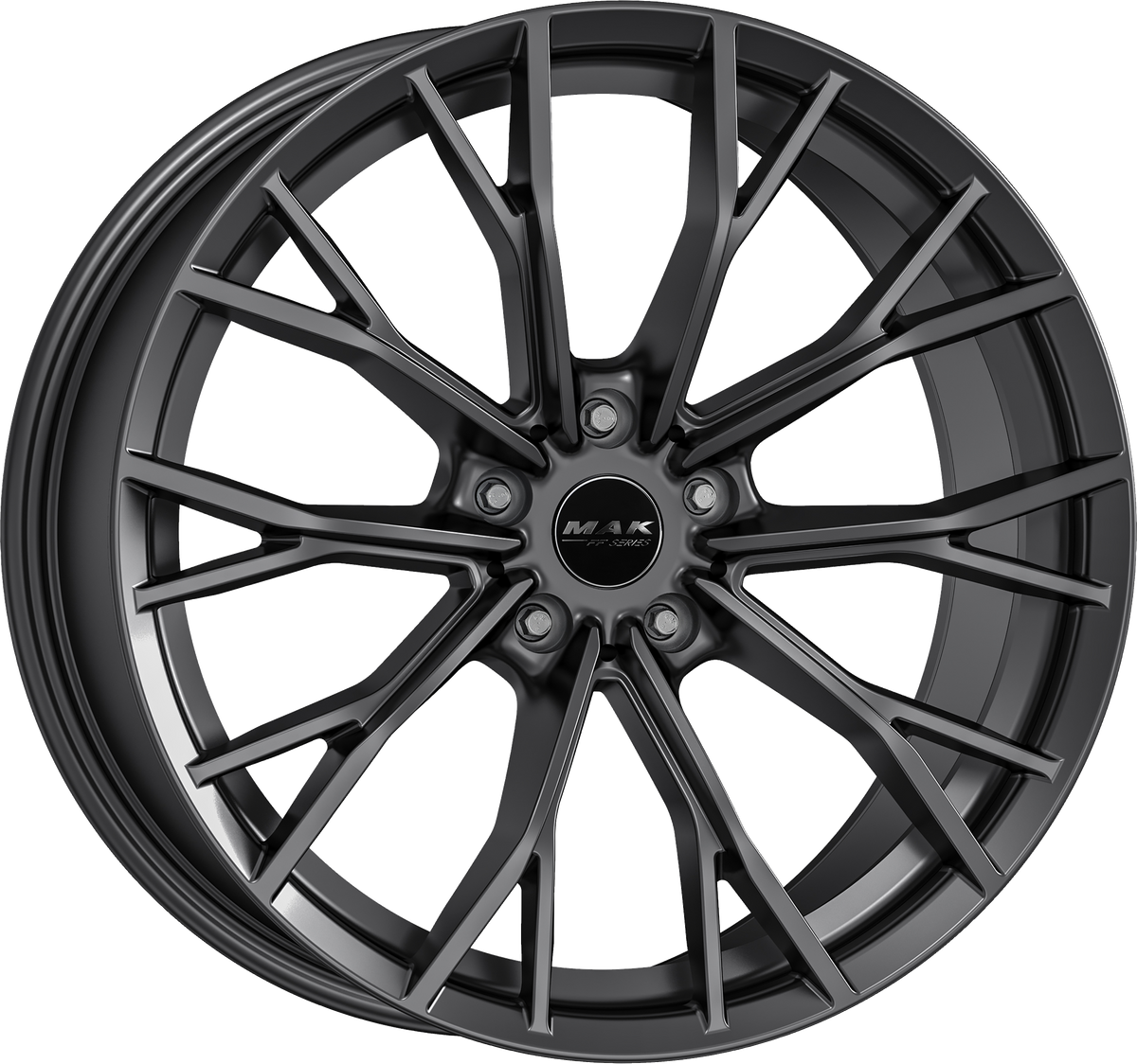 MAK Prime D-FF Matte Titanium 19x9.5 +44 5x112mm 66.6mm - Wheelwiz