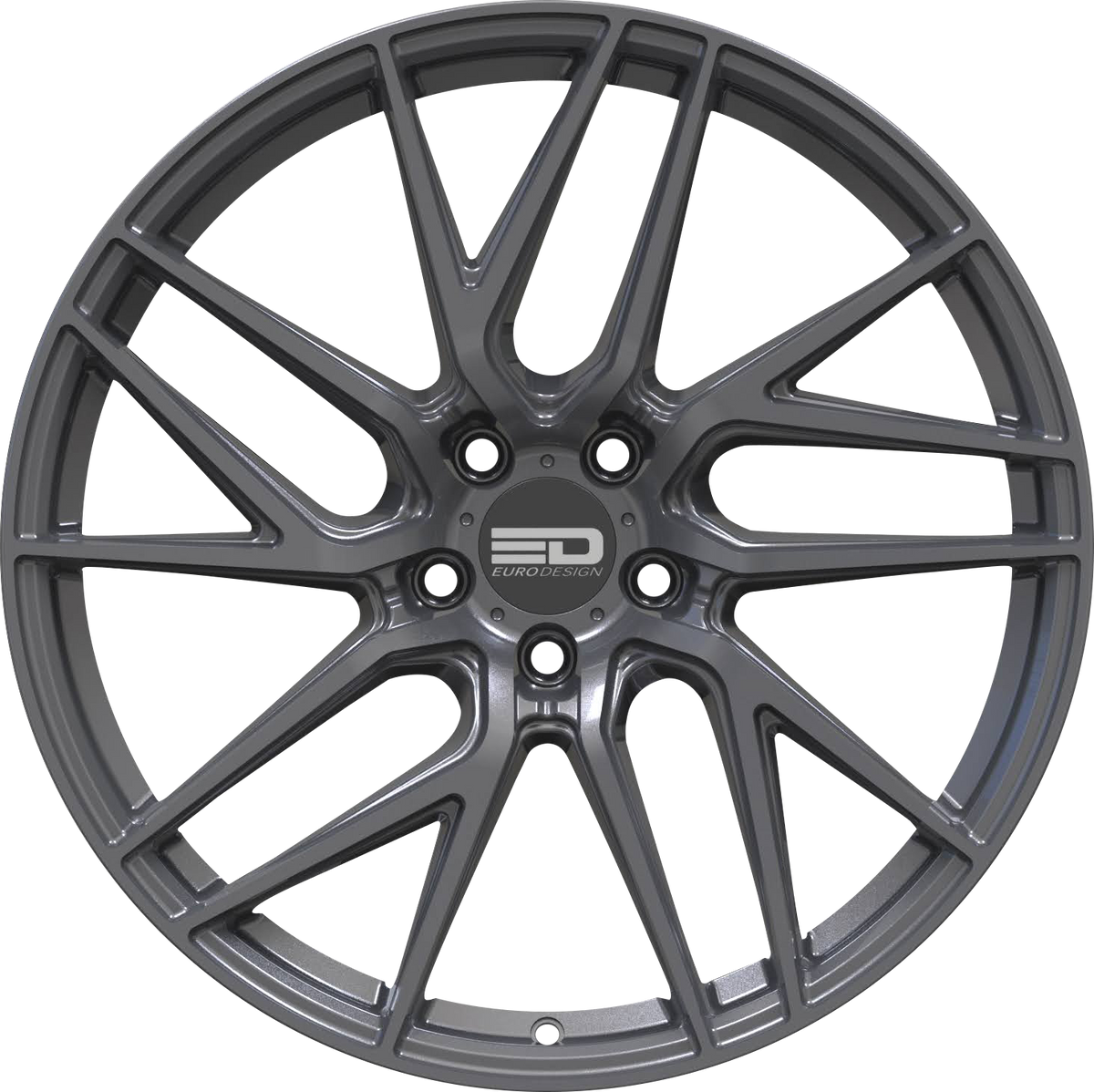 Euro Design Tech Gloss Gunmetal 17x7.5 +35 5x114.3mm 67.1mm