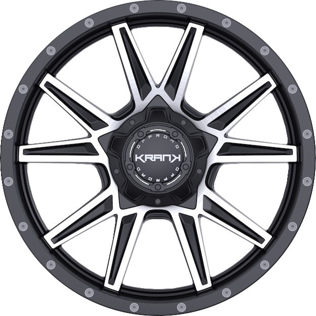 Krank Cylinder Gloss Black w/ Machined Face 18x9 +18 5x127|5x139.7mm 77.8mm - Wheelwiz