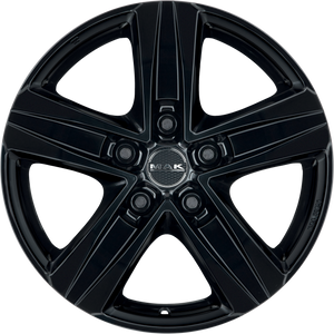 MAK Stone5 Gloss Black 18x7.5 +43 5x130mm 84.1mm - Wheelwiz