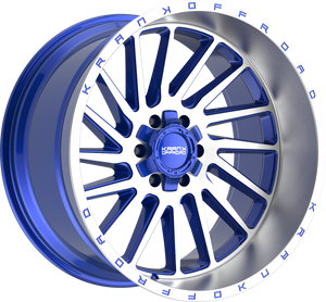 Krank Coil Brushed Blue w/ Brushed Lip 22x12 -44 6x135|6x139.7mm 108mm - Wheelwiz