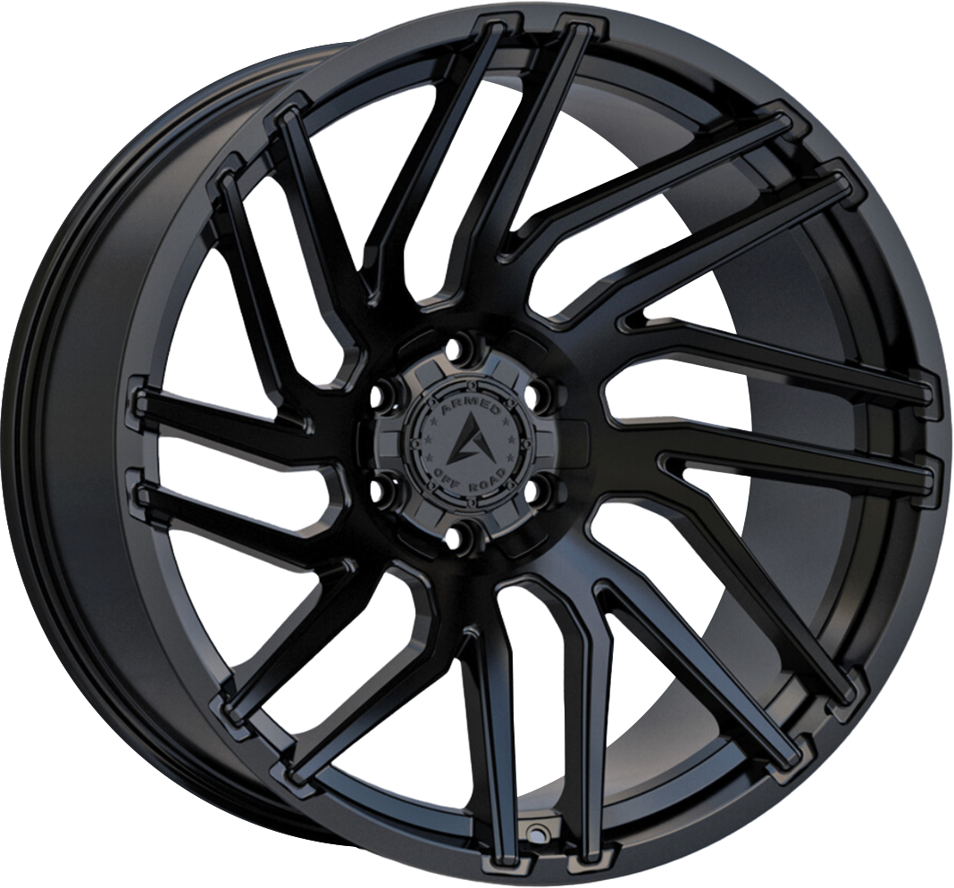 Armed Wheels Kaos Full Gloss Black 20x10 -18 8x165.1mm 125.1mm - Wheelwiz