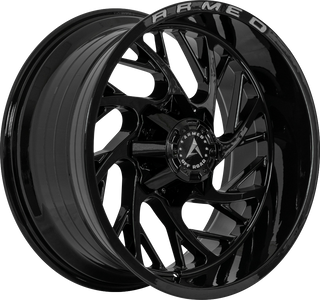 Armed Wheels Carnage Gloss Black + Armed Milling 20x9 0 8x165.1mm 125mm