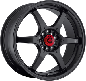 Konig Backbone Matte Black w/ Milled Logo On Spoke 18x8 +45 5x114.3mm 73.1mm - WheelWiz