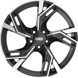 Fondmetal Atena Gloss Black Machined 19x8.5 +28 5x112mm 66.5mm - Wheelwiz