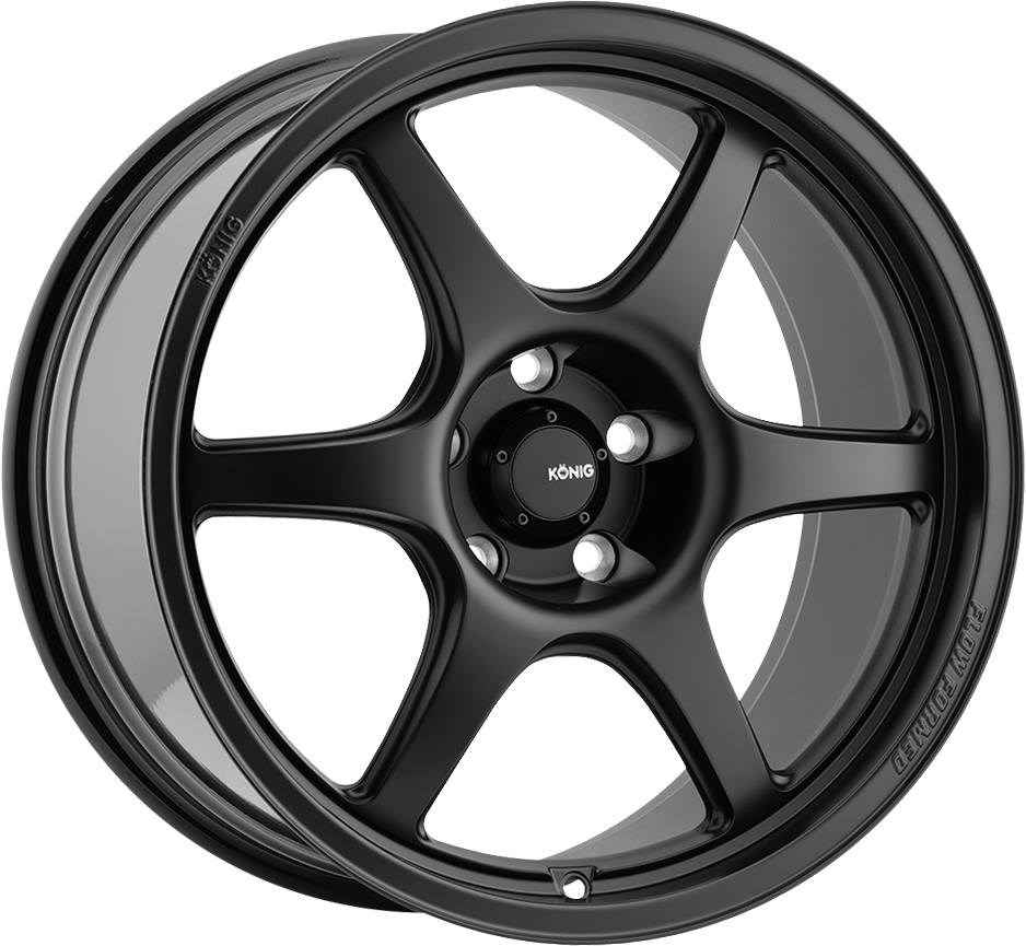 Konig Hexaform Matte Black 17x8 +45 4x100mm 73.1mm - Wheelwiz