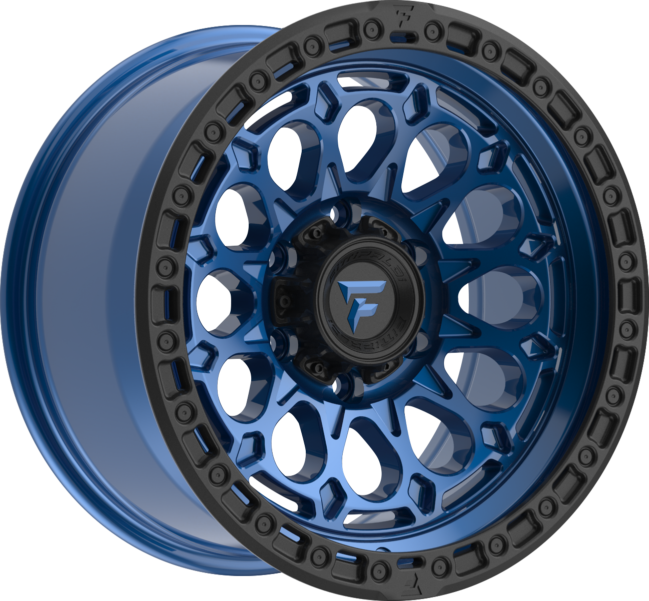 Fittipaldi FT101BLB Blue Black 17x9 -12 6x139.7mm 106.2mm - Wheelwiz