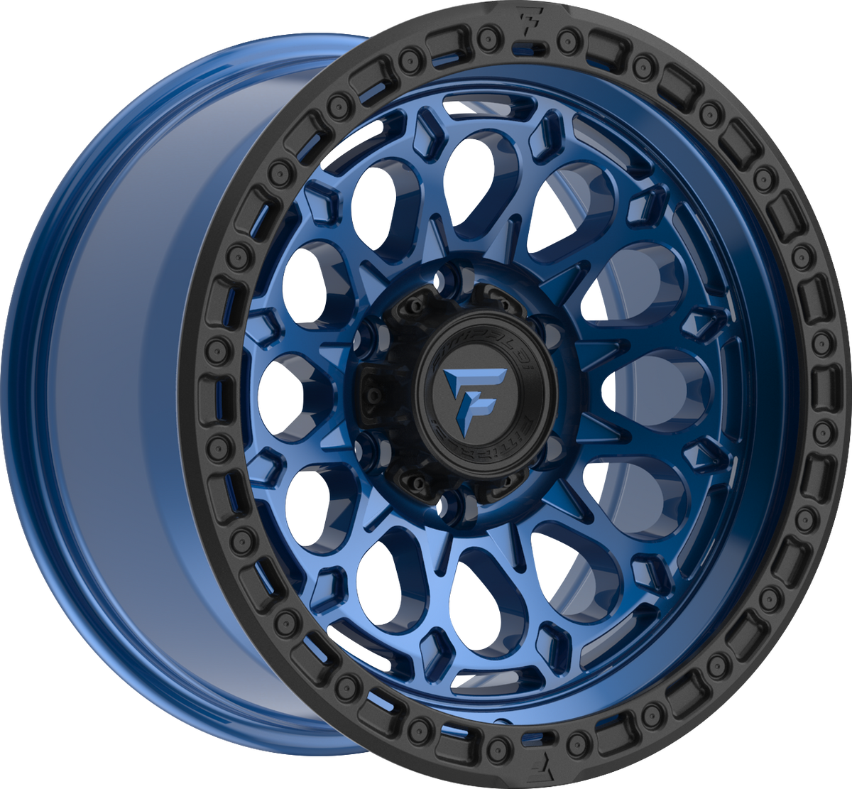 Fittipaldi FT101BLB Blue Black 17x9 -12 5x127mm 71.5mm - Wheelwiz