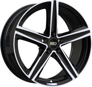 Euro Design Spa Gloss Black Polished 20x8.5 +40 5x108mm 67.1mm - Wheelwiz