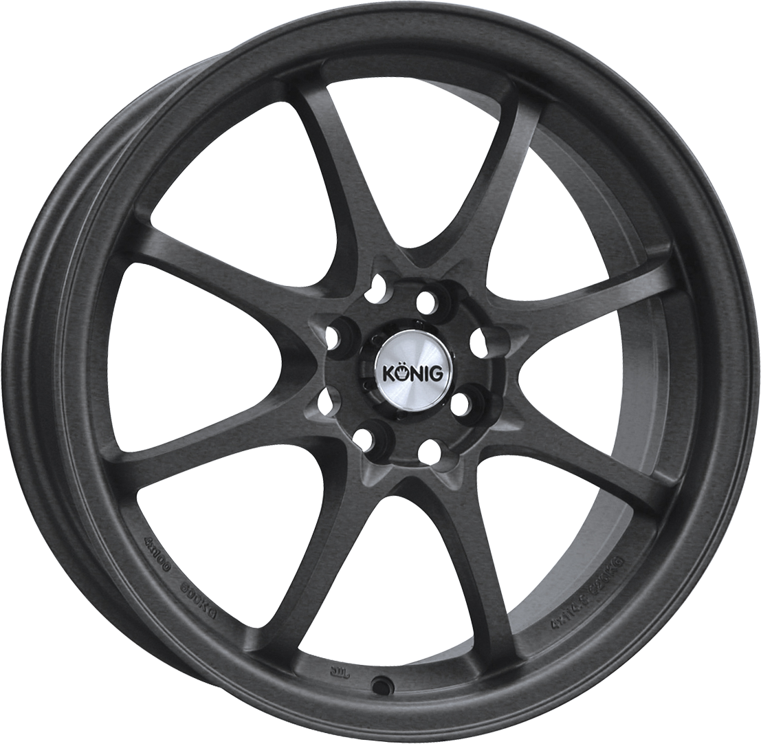 Konig Helium Matte Black 15x6.5 +40 4x100mm 73.1mm - Wheelwiz