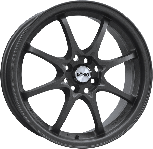 Konig Helium Matte Black 15x6.5 +40 4x100mm 73.1mm– Wheelwiz