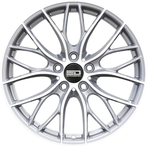 Euro Design Camillo - EFS Hyper Silver 18x8 +42 5x100|5x105|5x110|5x112|5x115|5x118|5x108|5x114.3|5x98mm 72.6mm - WheelWiz