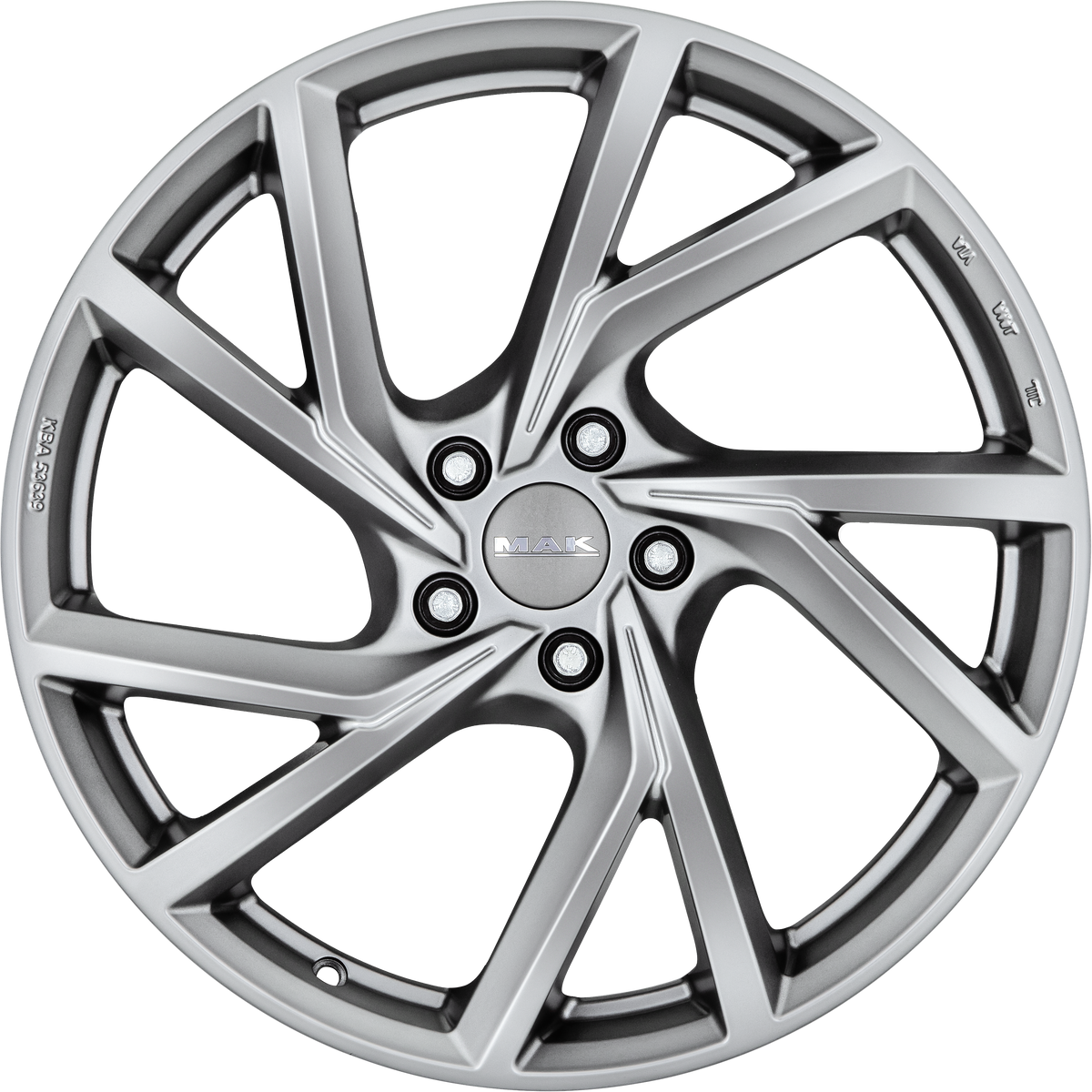 MAK Kassel Matte Titanium 19x8 +43 5x112mm 57.1mm - Wheelwiz