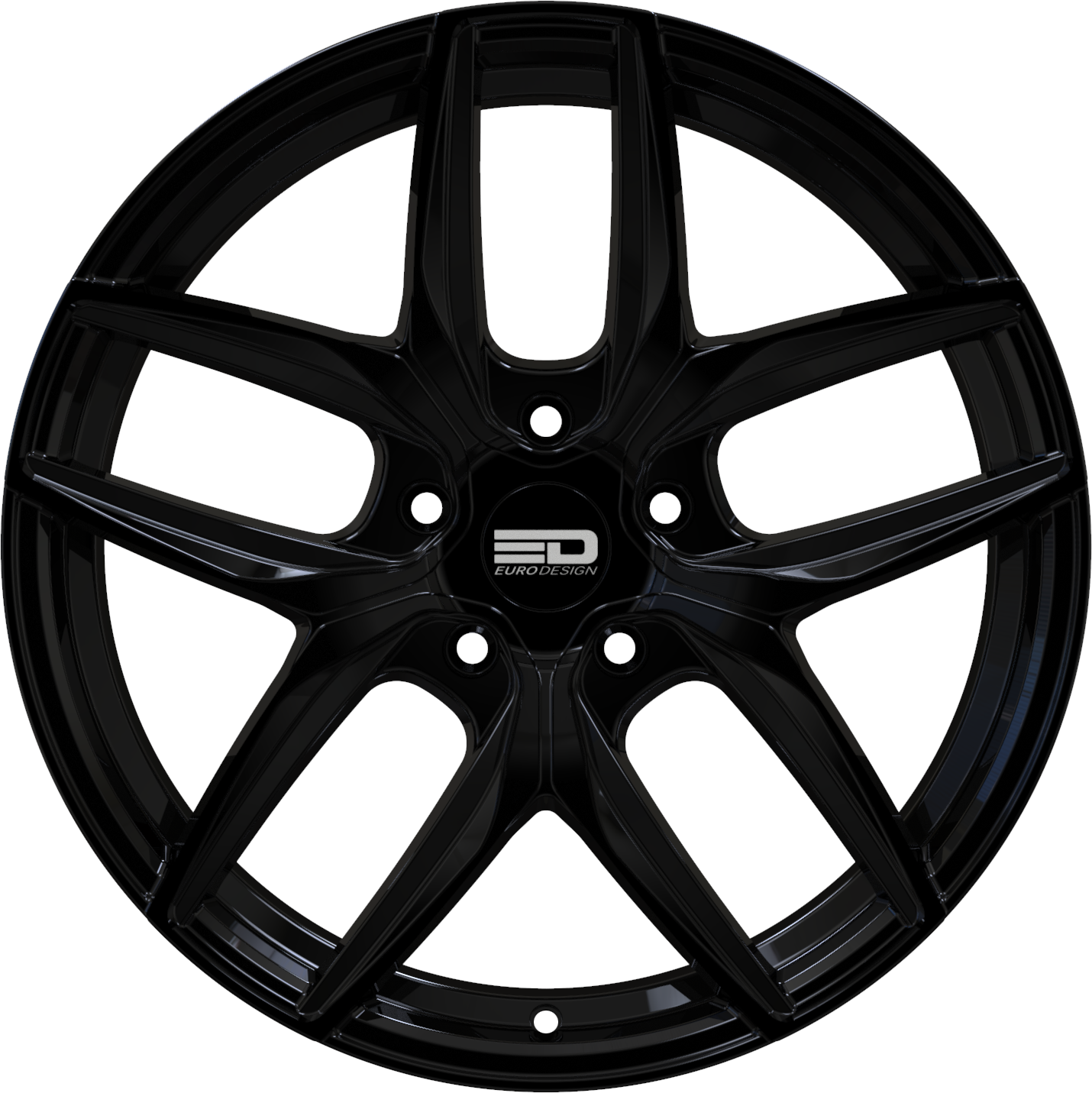 Euro Design Forza - EFS Gloss Black 20x10 +38 5x100|5x105|5x110|5x112|5x115|5x118|5x108|5x114.3|5x98mm 72.6mm - WheelWiz