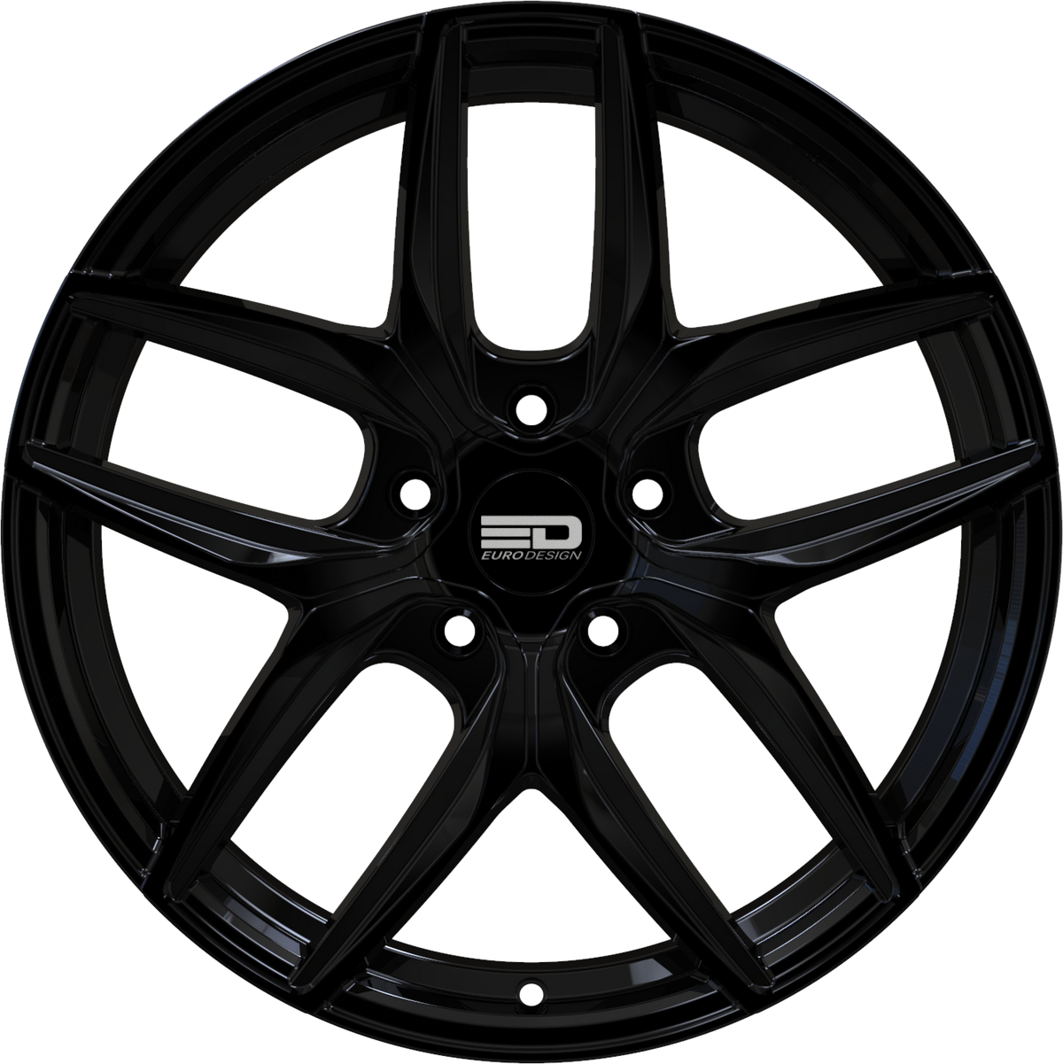 Euro Design Forza Gloss Black 20x10 +38 5x112mm 66.6mm - Wheelwiz
