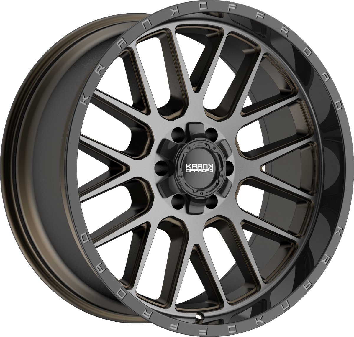 Krank Fuse Bronze Dark Tint w/ Gloss Black Barrel 22x10 -18 6x135|6x139.7mm 108mm - Wheelwiz
