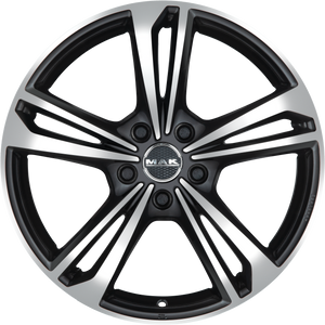 MAK Emblema Black Mirror 16x6.5 +45 5x112mm 76mm - Wheelwiz