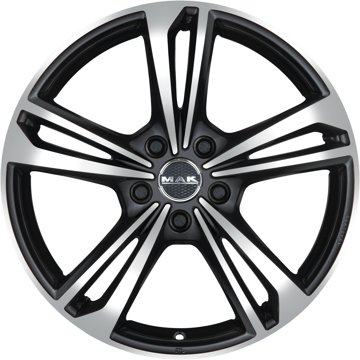 MAK Emblema Black Mirror 17x7.5 +45 5x108mm 72mm - Wheelwiz
