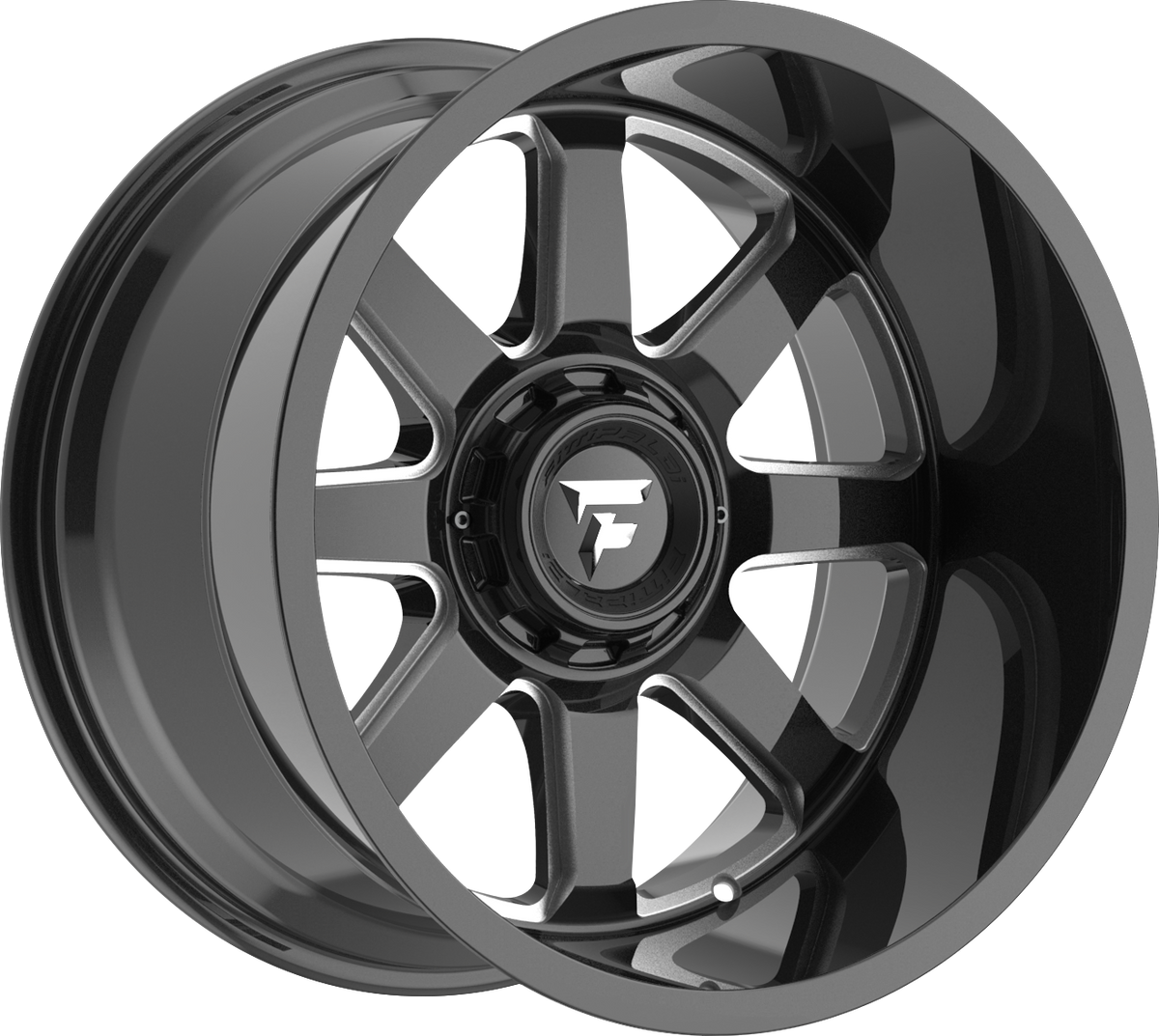 Fittipaldi FA16BM Gloss Black Milled 20x9 +12 8x180mm 124.3mm