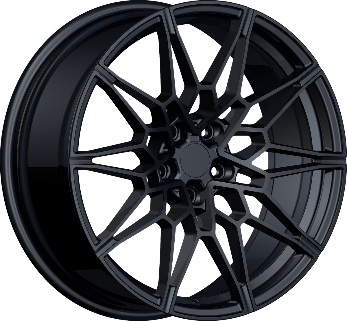 YKW Replica MF12 Gloss Black 20x8.5 +35 5x120mm 72.6mm - Wheelwiz